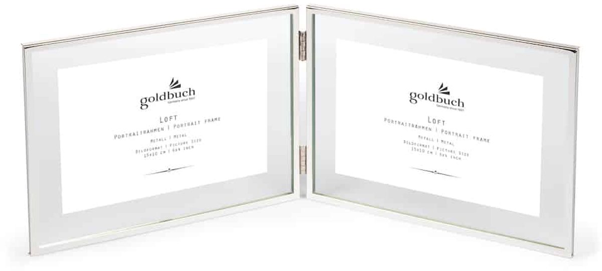 Goldbuch Dubbele Fotolijst Loft – 2* 15x10 cm – Zilver