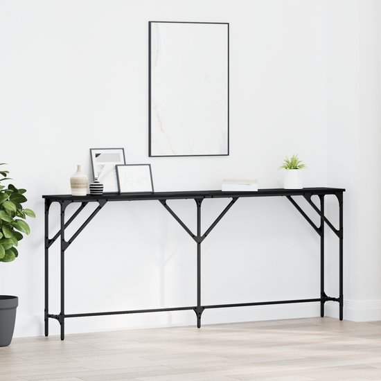 Hoge Kast Zwart Eiken 69,5x34x180 cm Geengineerd Hout