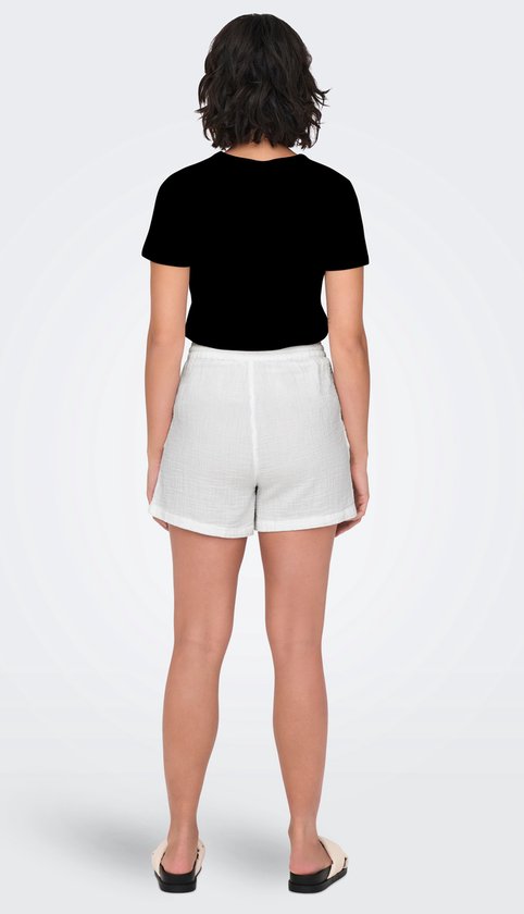 Shorts pour femmes | Mousseline | 100% coton | Blanc | Taille XXL