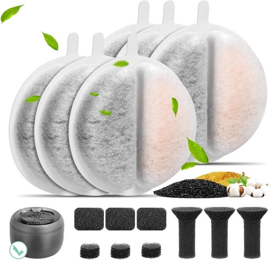 Set van 6 filters voor drinkfontein kat-hond Zolux Calypso