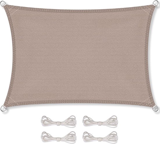 JGS ® Ademend Zonnescherm voor Buitenruimtes met UV-bescherming, 2.5 x 3.5 m, Crème Wit JGS ® Ademend Zonnescherm voor Buitenruimtes met UV-bescherming, 2.5 x 3.5 m, Crème Wit