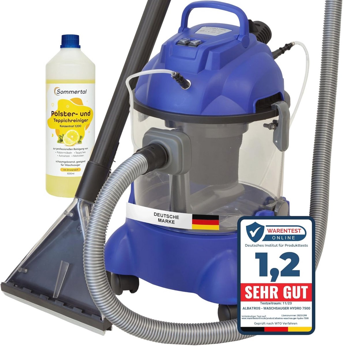 4-in-1 Bekledingsreiniger met Nat- en Droogzuiger - Professionele Tapijtreiniger