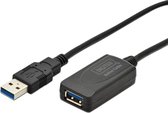 Ansmann USB-kabel USB 3.2 Gen1 (USB 3.0 / USB 3.1 Gen1) USB-A stekker, USB-A bus 5.00 m Zwart Met verlengkabel