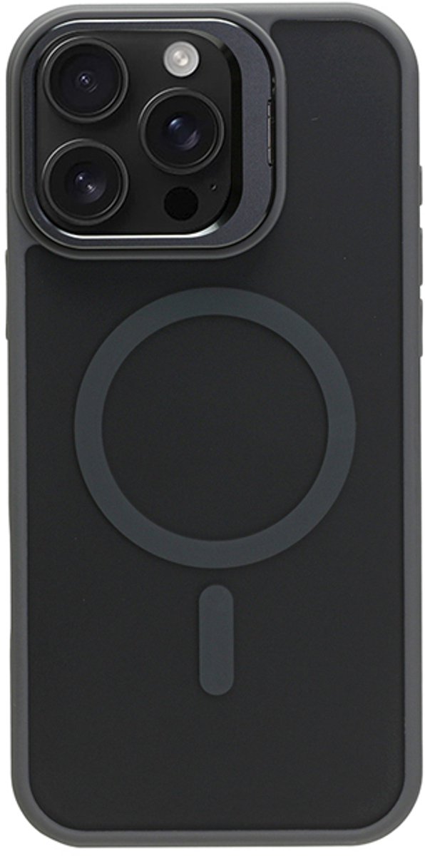 iPhone 13 Pro Magsafe Hoesje - Livon DropSkin Grijs met Uitklapbare Standaard