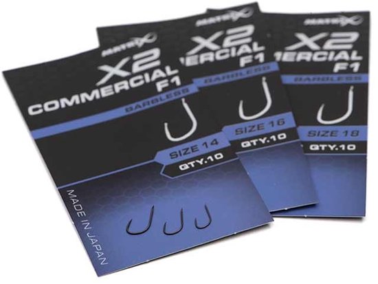 Matrix X2 Commercial F1 Spade-Barbless (10 pcs) - Maat : 18 van Matrix — afbeelding 5