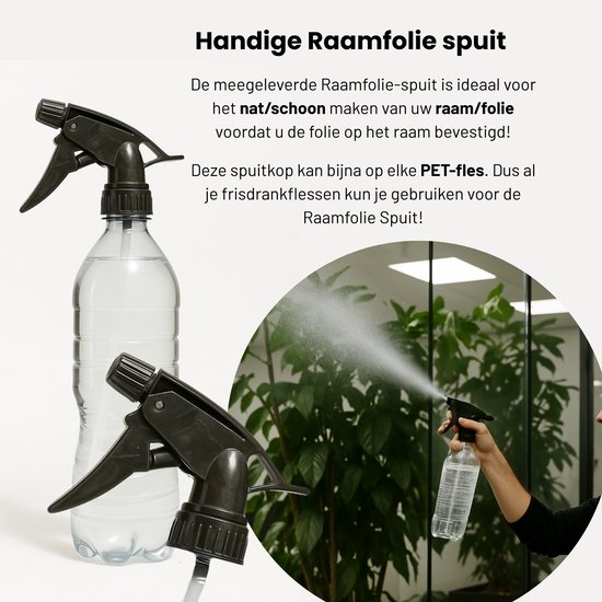 Regenboog patroon - statische raamfolie op maat Kopen? Raamfolie Specialist