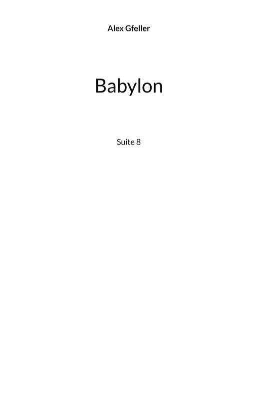 Die Suite 8 - Babylon - cover