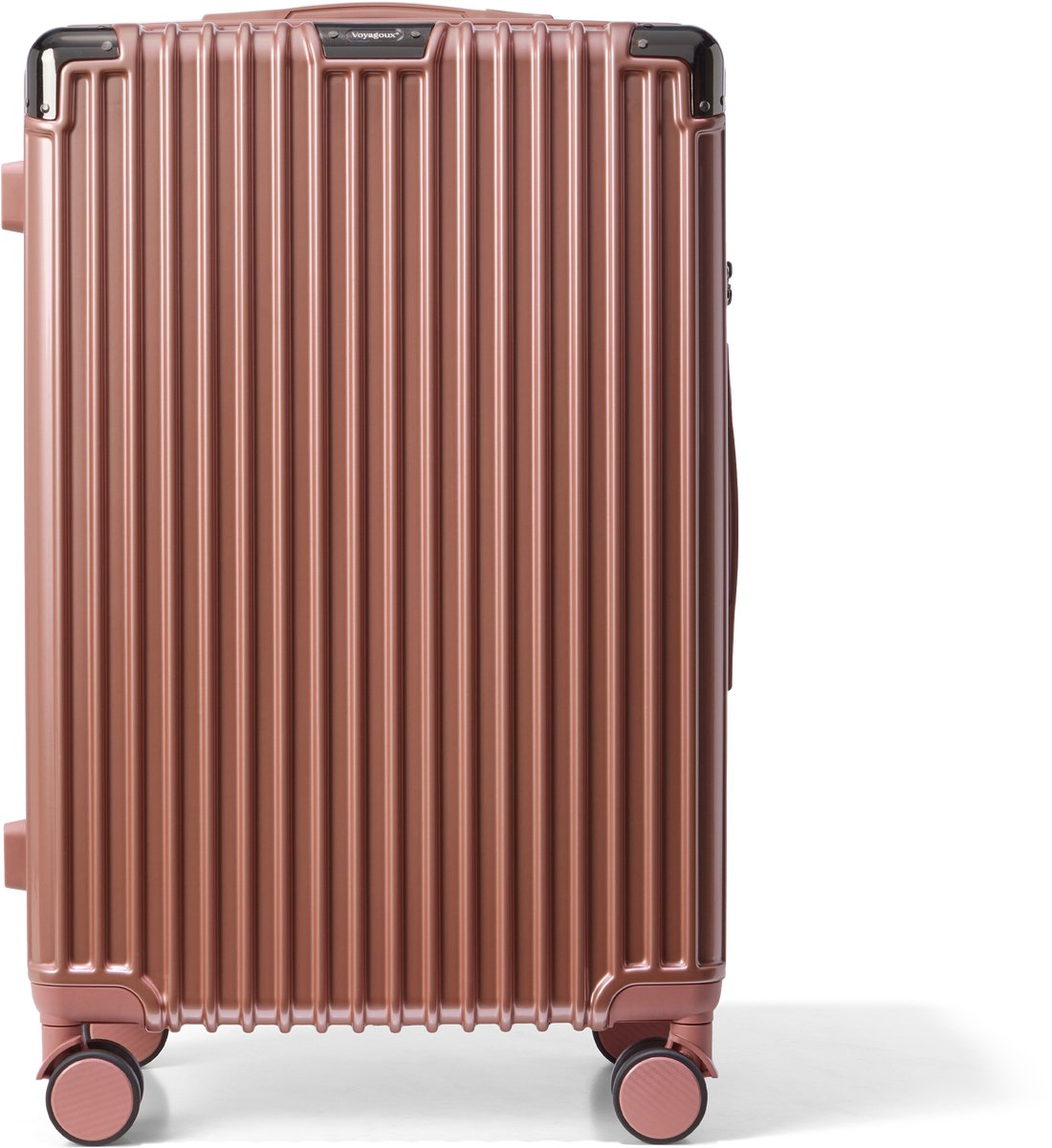 Voyagoux® - Reiskoffer Medium - 70L - Koffers - Trolley - Reiskoffer met wielen – Rose gold