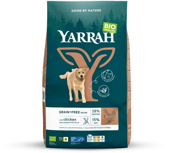 Yarrah Bio Hondenvoer Graanvrij Kip & Vis - 4 x 2 kg - Voordeelverpakking