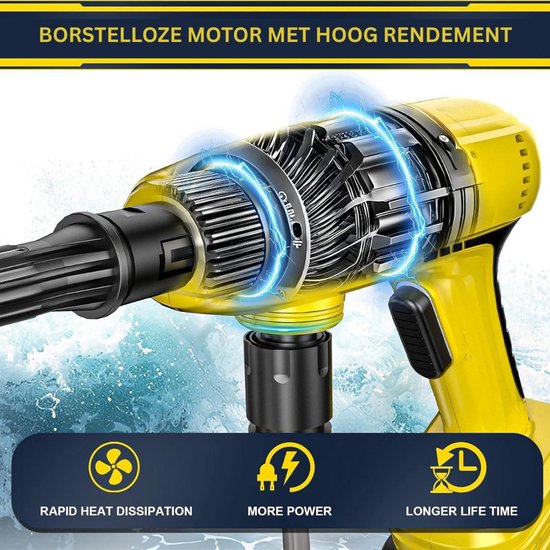 CRLYN® Hogedrukreiniger Auto - Hogedrukspuit - Terrasreiniger - Geel van CRLYN — afbeelding 4