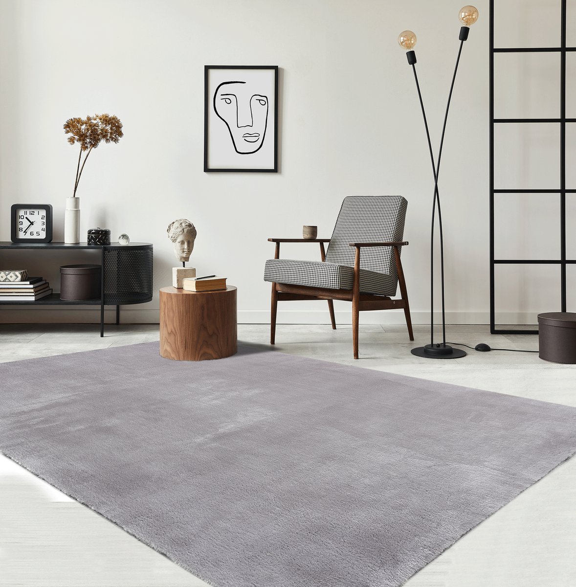 the carpet Relax – Extra Zacht & Wasbaar Vloerkleed tot 30°C met Antislip Onderzijde – Fluweelachtige Structuur – Voor Slaapkamer of Woonkamer – Grijs, 300 x 400 cm