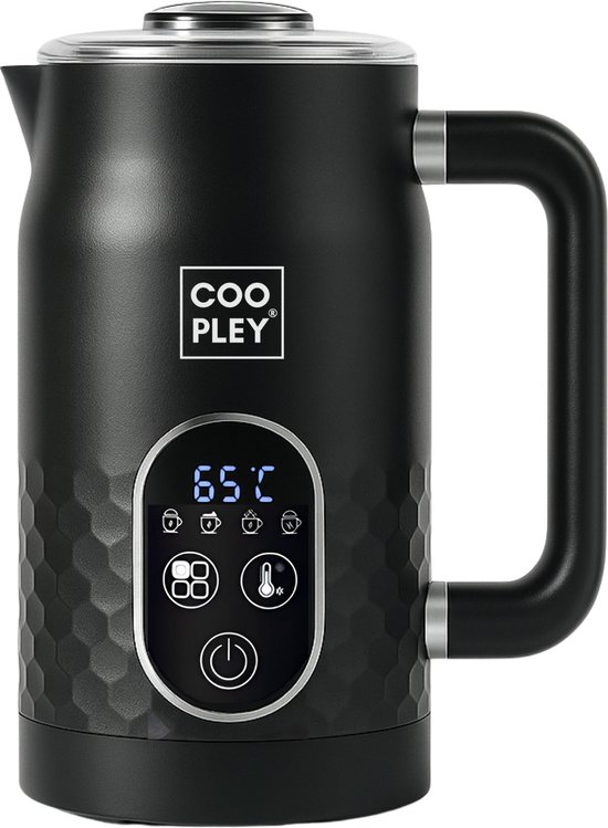 Melkopschuimer - Elektrische Melkopschuimer - Zwart - 4-in-1 - 500W - MF0803 PRO - Meest Complete Set - Coopley
