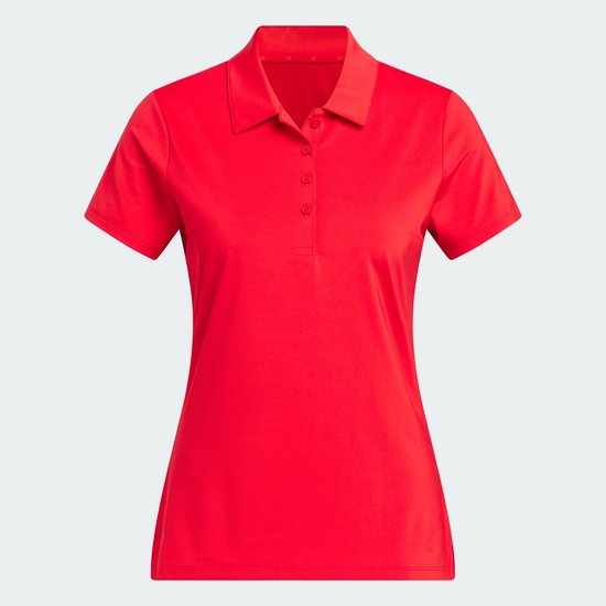 Adidas Dames Solid Performance Poloshirt met S/S Rood bol