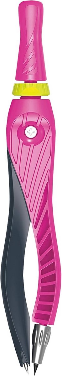 Ergonomische passer met roterende handgreep - blauw, roze