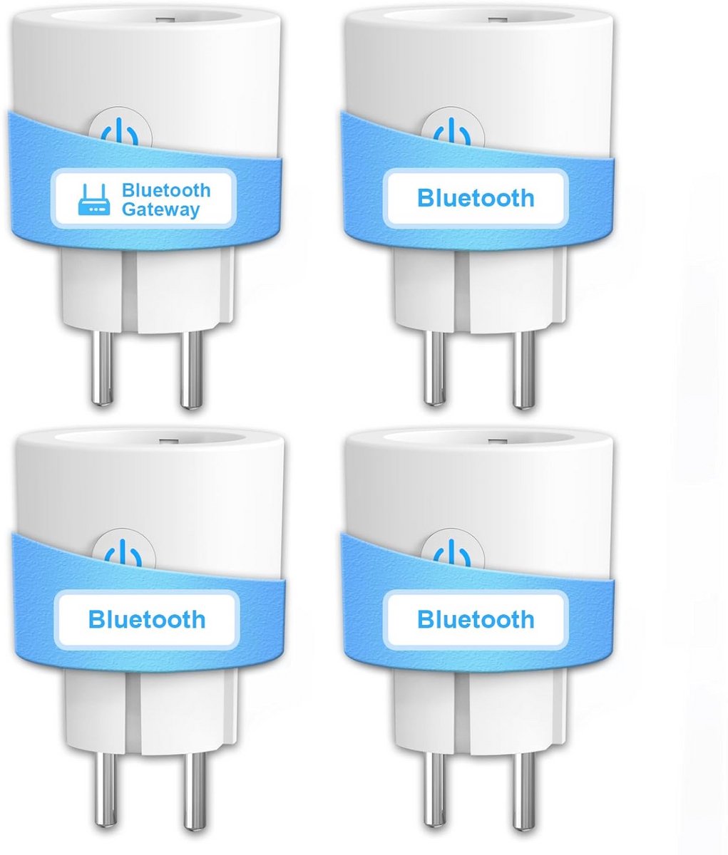 Slimme Plug met 3 Bluetooth Stekkers en Energiemonitoring - Compatibel met Alexa en Google Home