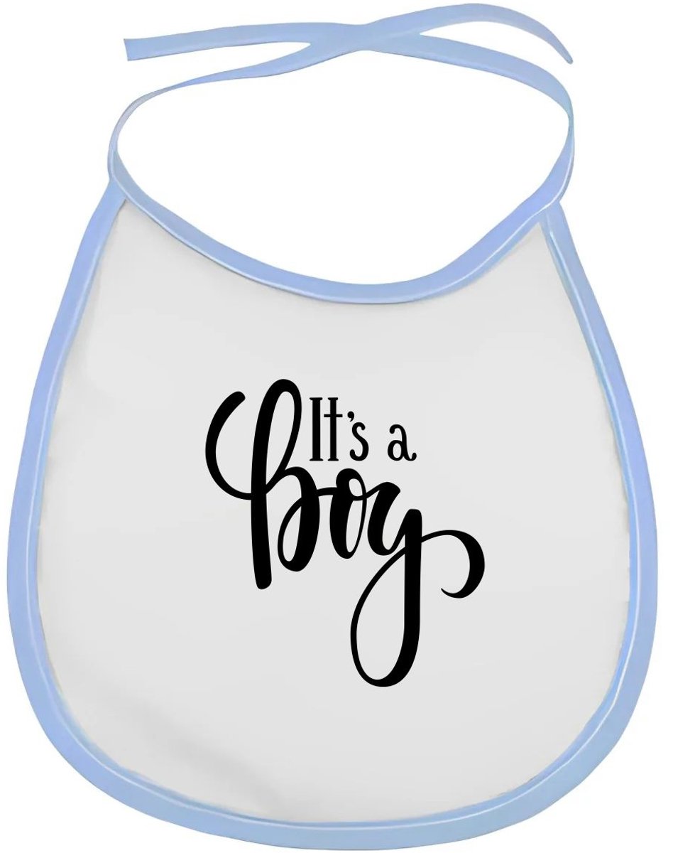 Akyol - it's a boy slabber slabbetje blauw - It's a boy - baby's - jongetje geboorte cadeau - geboorte jongen cadeau - it's a boy kraam cadeau - cadeau pakket - babyshower - baby - cadeau - kado - geschenk - gift - slabber voor een jongen - slabbetje