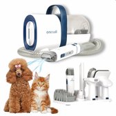 Oneisall Toilettage pour chien avec aspirateur - Kit de toilettage professionnel 7 en 1 - Poils épais et fins Chiens et chat - Toilettage professionnel pour chien et épilateur pour animaux de compagnie (1,4 litre)