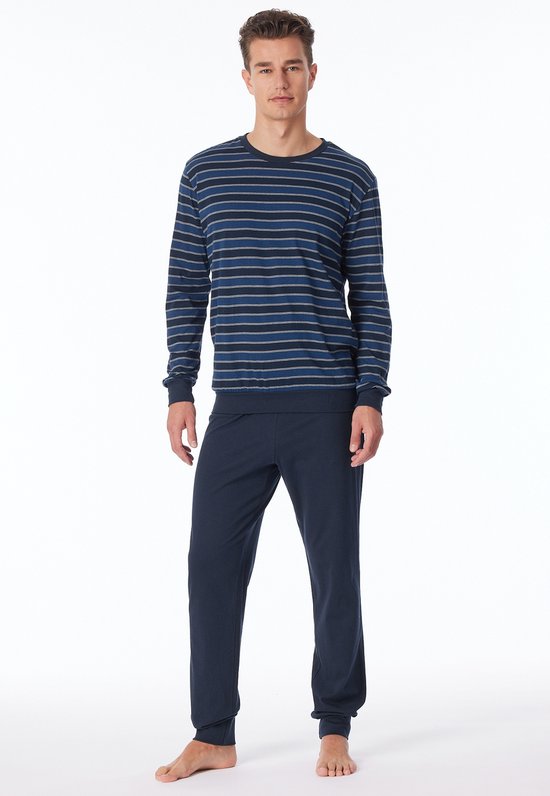 Schiesser Pantalon long pyjama - 800 Blue - taille XL (XL) - Hommes Adultes - 100% coton - 181534-800-XL