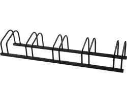 Alora Fietsenrek voor 5 Fietsen zwart- met muurbevestiging - fietsen rek