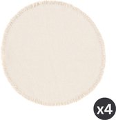 MAHIONG 38cm Ronde Placemats Set van 10, Hittebestendige Ronde Katoenen