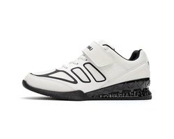 Livano Powerlift Schoenen - Powerlifter - Weightlifting - Squat - Gewichthef - Gym Schoenen - Sneaker - Zwart/Wit - Maat 45