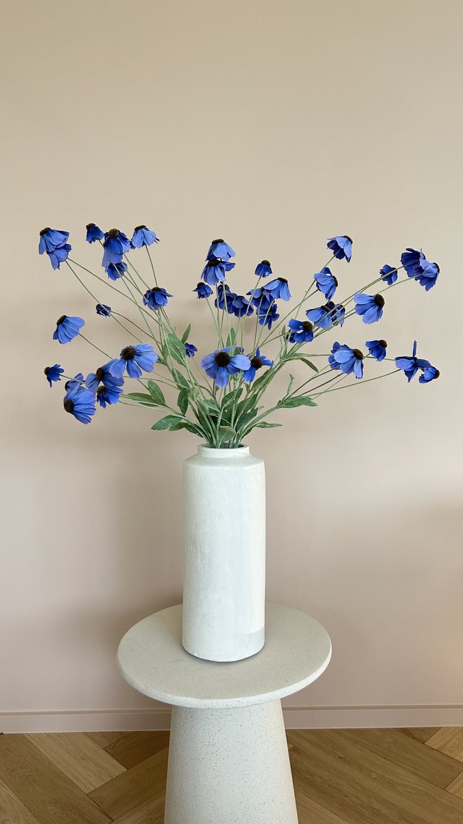 BLOEMM. – Luxe Zijden bloemen -Rudbeckia Zonnehoed Kunstbloemen – Set van 6 Zijdenbloemen – Realistische Kunstbloemen – Hoge kwaliteit – Zonder Vaas