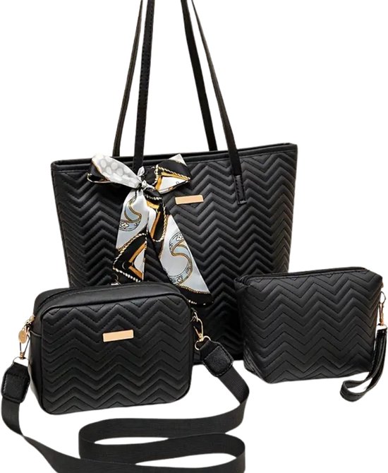 NICOLE & DORIS Vrouwen Handtassen 3 Stks Handtas Set voor Dames Totes Schoudertassen Crossbody