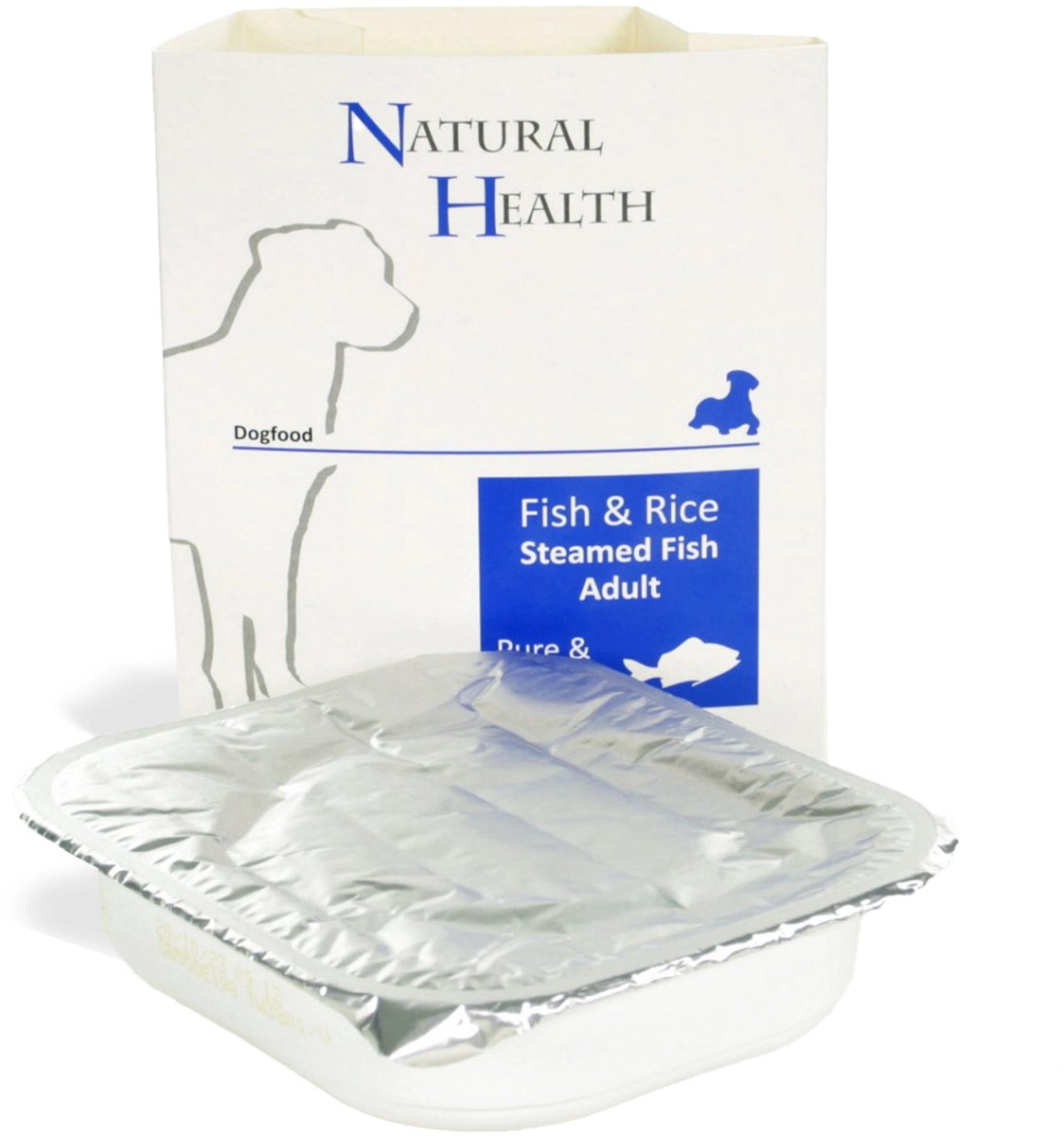 Natural Health Dog Steamed P&S Fish & Rice omdoos 7x 395 gram
