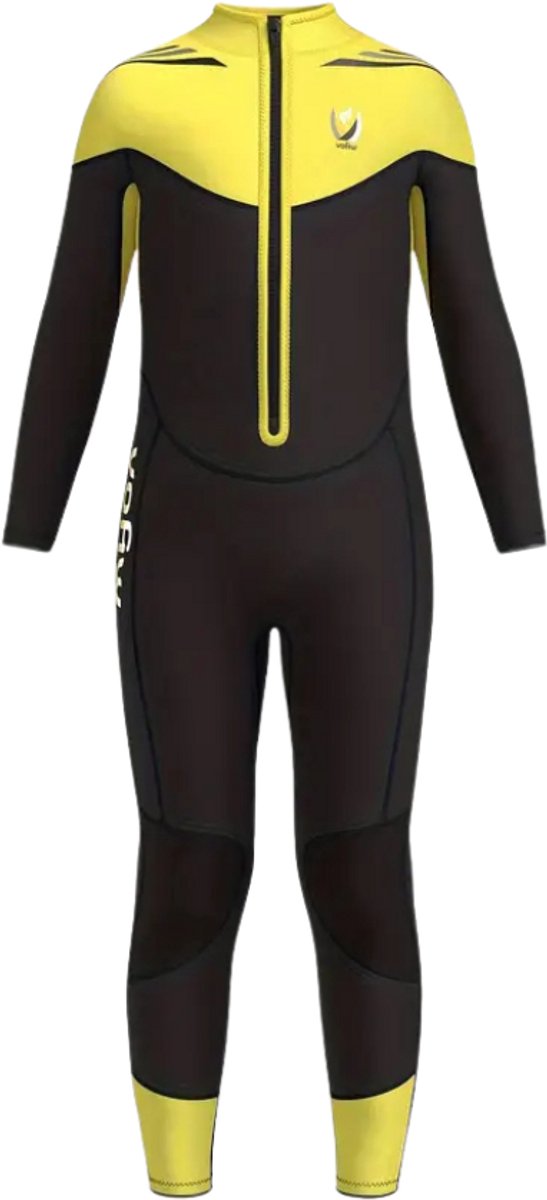 Bovista Wetsuit Kinderen Swimsuit Shorty Surfpak Duikpak Lange Mouw Zwemsuit – 14y Geel
