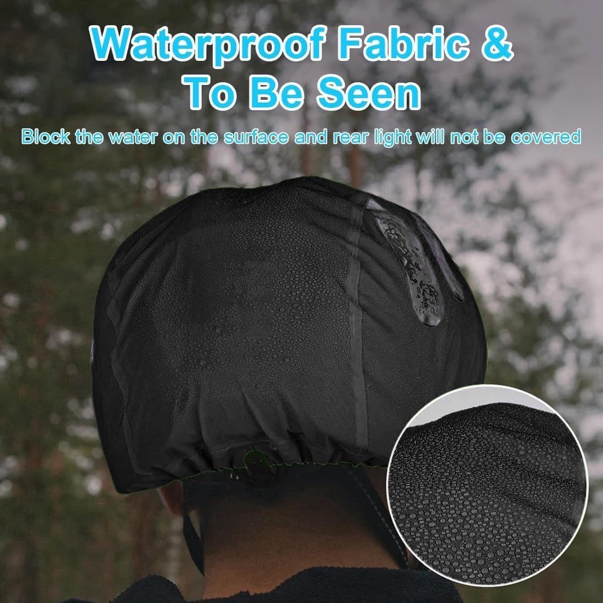 Lot De 2 Housses De Pluie Réfléchissantes Pour Casque Vélo – 150D, Imperméable, Coupe-vent, Universelle