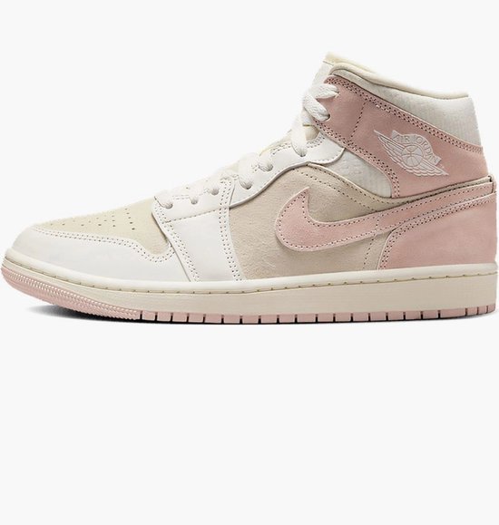 Nike Air Jordan Mid Maat 38 Roze Wit Beige Sneakers