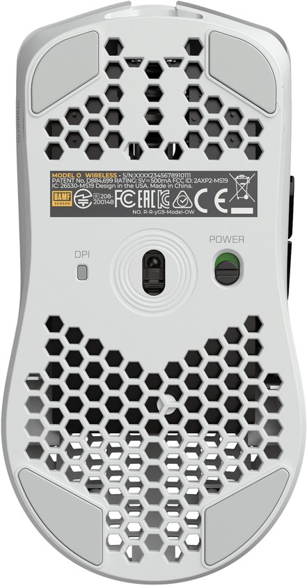 Glorious Model O Wireless Regular Mat Wit - Draadloze Gaming Muis RGB - Optisch - Voor Gaming