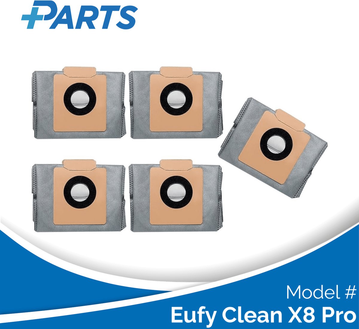 Eufy Clean X8 Pro Stofzakken (5 Stuks, Plus.Parts® alternatief voor T29F70A2)