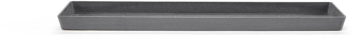 Ecopots Saucer Rectangular - Grey - 53,5 x 15,5 x H3,3 cm - Rechthoekige grijze onderschotel met waterreservoir