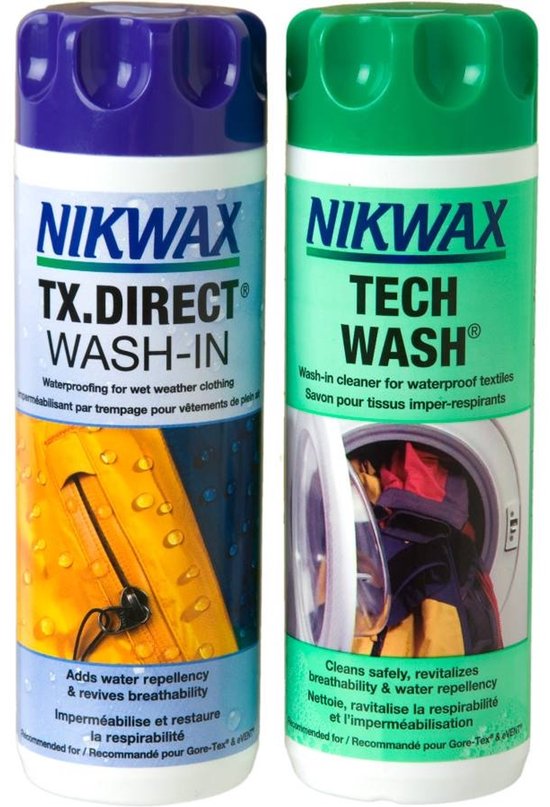 Nikwax Tech Wash & TX Direct voordeel set- impregneermiddel - wasmiddel - 2pack  - 300 ml