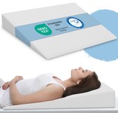 Coussin de soutien orthopédique pour le dos ELONEO - 90 x 100 cm, mousse minérale viscoélastique, coussin anti-reflux pour le lit