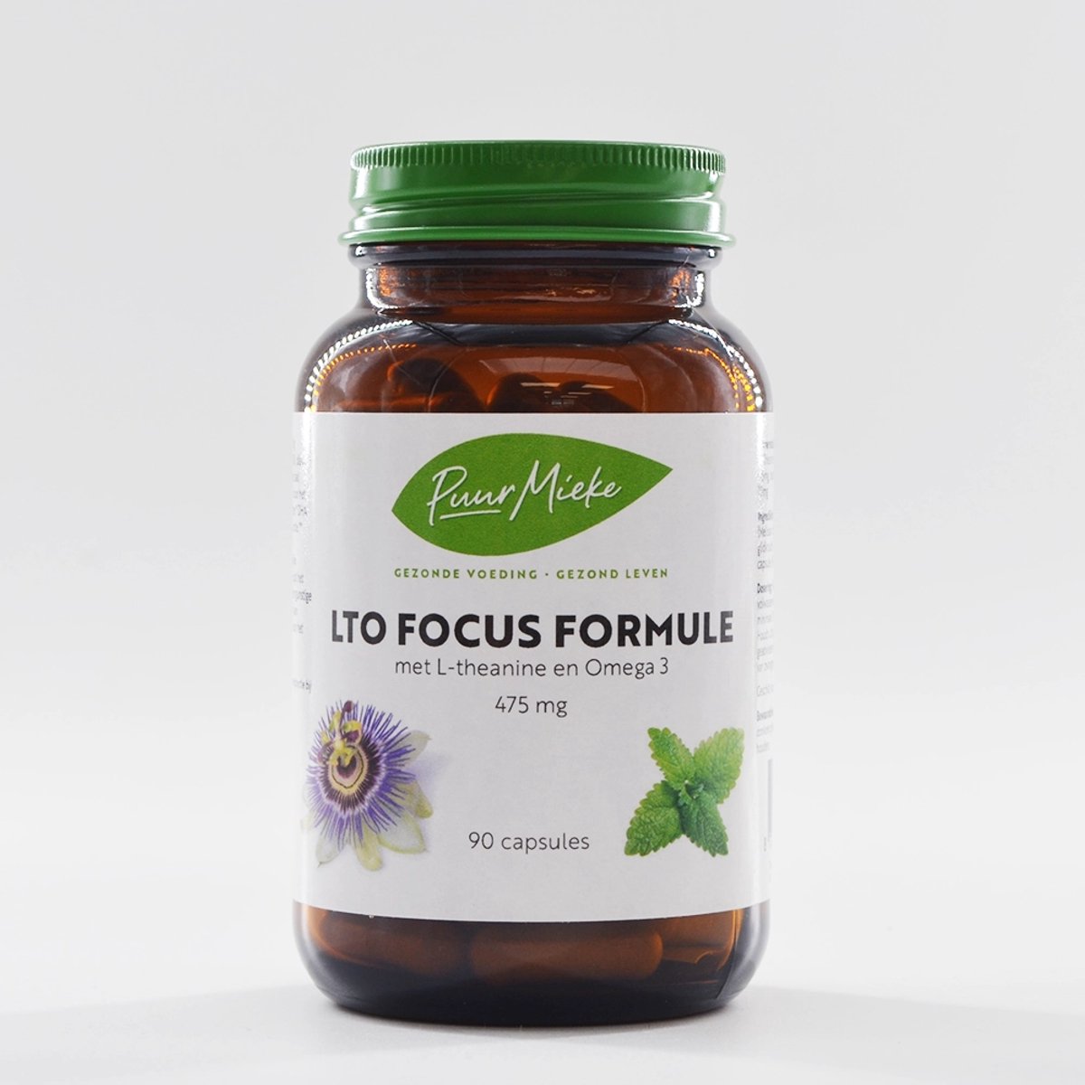 LTO Focus Formule - met L-theanine en Omega 3 - 475mg - 90 caps