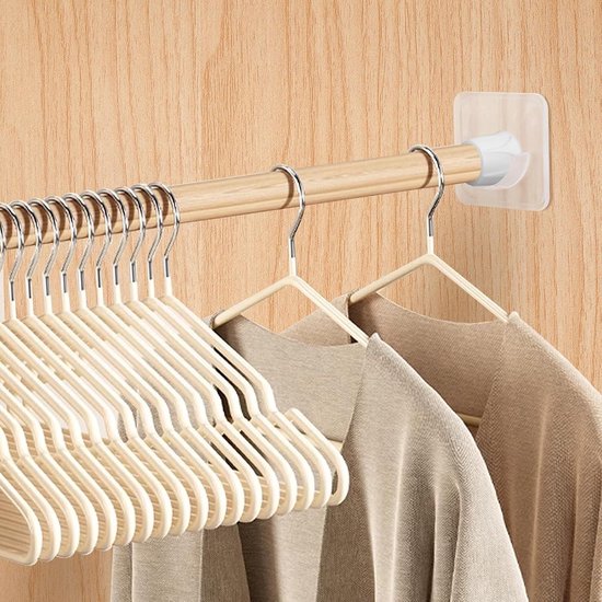 Plafond Gordijnpaal Beugels 32mm Zware Gordijnpaal Houder, Roestvrij Staal, 4-Pack Zilver Gordijnrailhaken Ophangbeugels Kast Kledingstaafbeugel voor Gordijnpolen