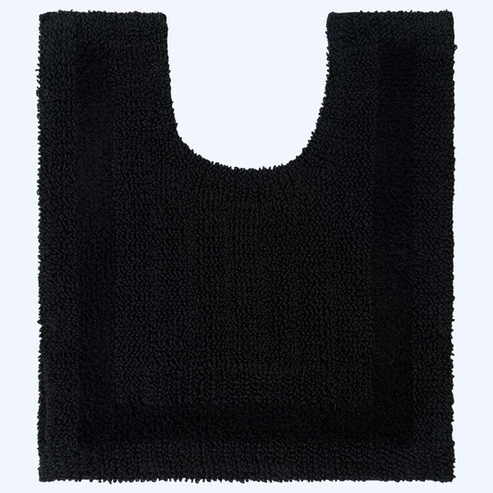 Homescapes Tapis de bain rond en coton, 80 cm – Noir