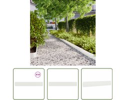 vidaXL Tuinranden - Gazonranden - Gazonranden 10 st 15x103 cm koudgewalst staal wit - Terrasranden - Borders - Groenvoorziening
