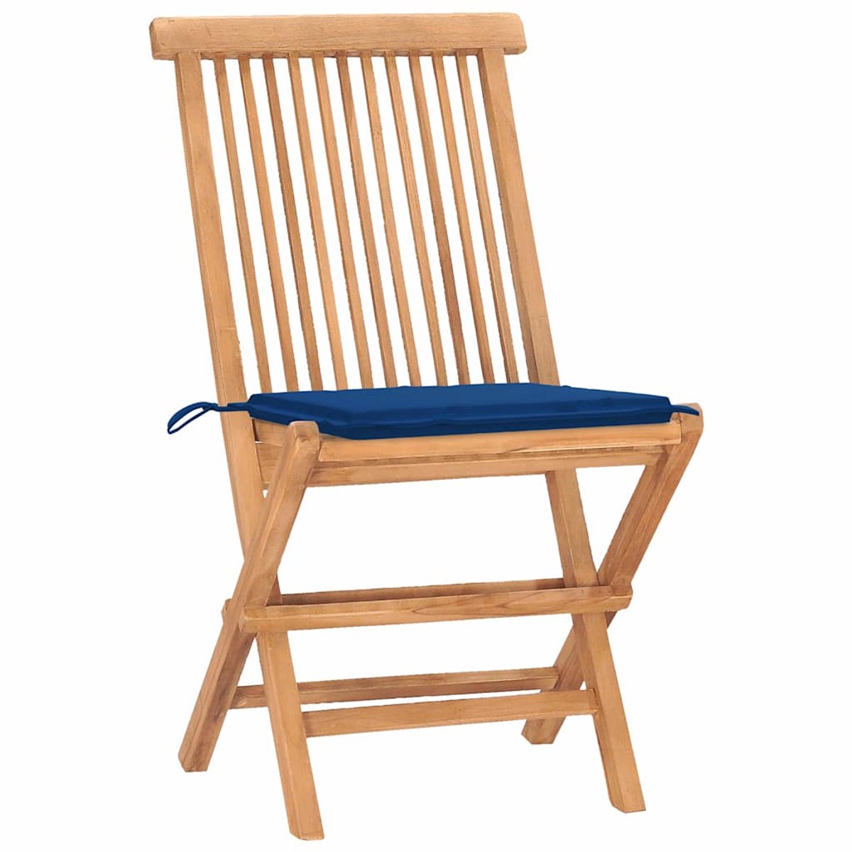 The Living Store 3-delige Tuinset inklapbaar met kussen massief teakhout - Eetkamerstoel - Teak Meubels - Buitentafel - Tuinstoelen - Tuinsets