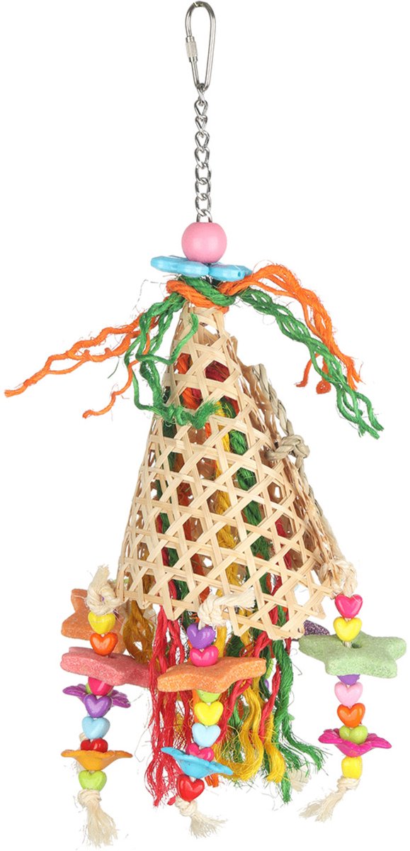 Adori Bamboo Cone Carousel - Vogelspeelgoed - 33x13 cm Multi-Color