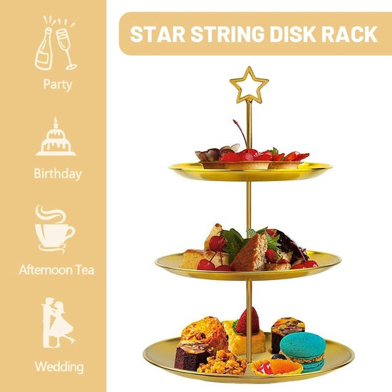 Witte Metalen Cake -stand, Desserttafelweergave, Bruidstaartgereedschap voor Feestbak (Witte Diameter 8 10 12 ) (Oreileti8e9htpazo-12