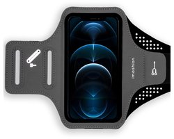 imoshion Hardloop telefoonhouder - Hardloopband - Universele Sportarmband - Ruimte voor pasje en sleutel - Van 5 t/m 6,1 inch - Zwart