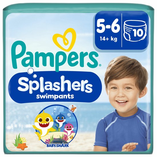Pampers Splashers - Maat 5-6 (14+ kg) - 10 Wegwerpbare Zwemluiers