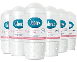 Odorex Sensitive Care Anti-Transpirant Deodorant Roller - 6x 50ml - Voordeelverpakking