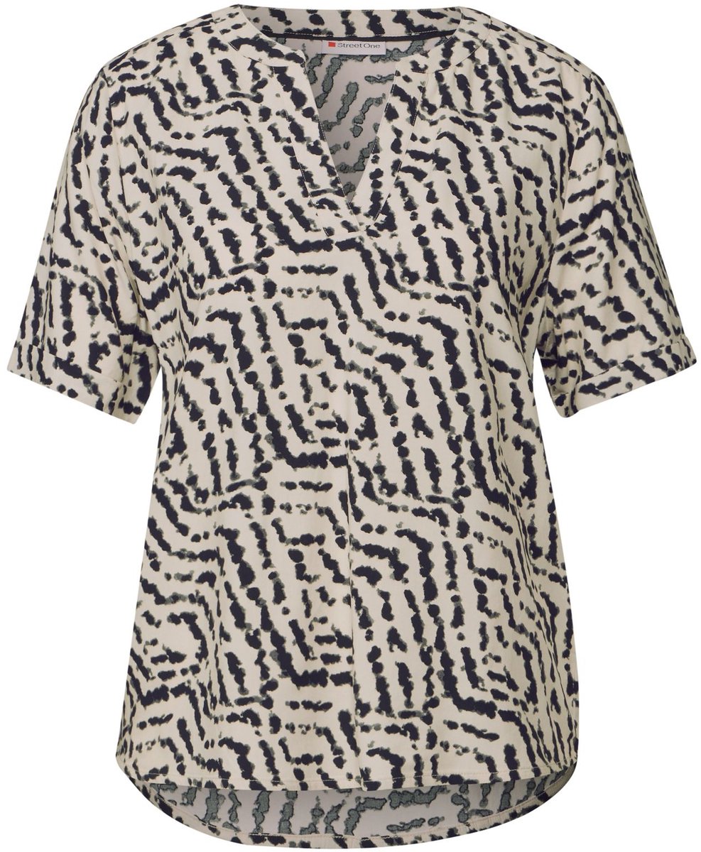 A345627 LTD QR Splitneck blouse w t
