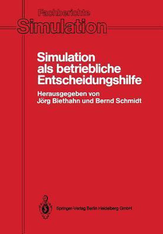 Simulation Als Betriebliche Entscheidungshilfe - cover