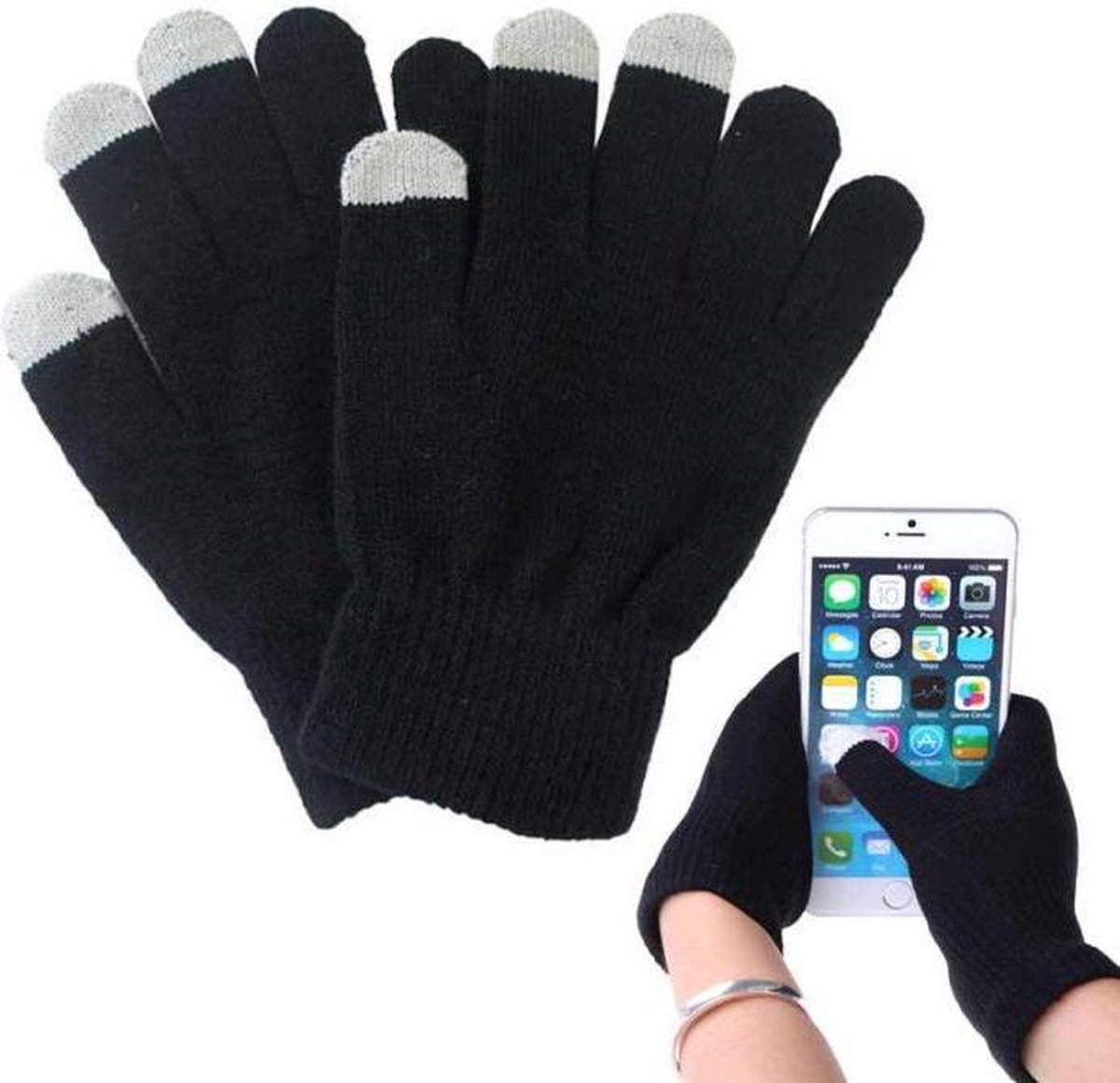 Spit Zij zijn eindeloos Handschoenen met Touchscreen - Zwart | bol.com