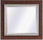 Moderne spiegel Lucerne Roodbruin-zilver large 93mm         Buitenmaat 95x120cm